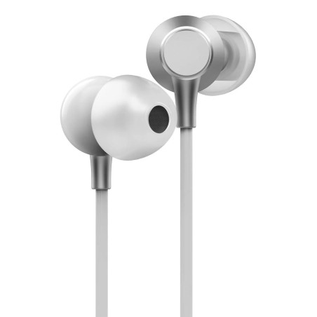Energy Sistem 457229 Metallized, Alámbrico, Llamadas/Música, 20 - 20000 Hz, 12 g, Auriculares, Plata, Blanco