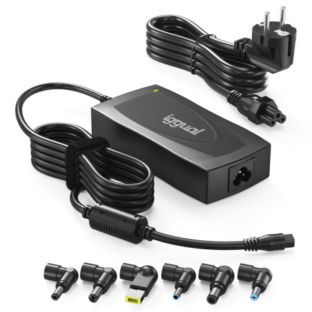 iggual IGG319901 Cargador Universal Automático CUA-6T-150W, Portátil, Interior, 100 - 240 V, 50/60 Hz, 150 W, 18 - 20 V