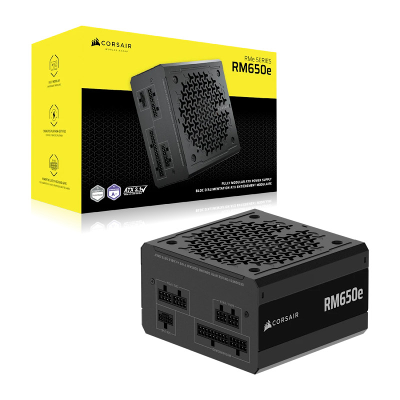 Corsair CP-9020302-EU RMe Series RM650e, 650 W, 100 - 240 V, 47 - 63 Hz, 10 - 5 A, 110 W, 650 W