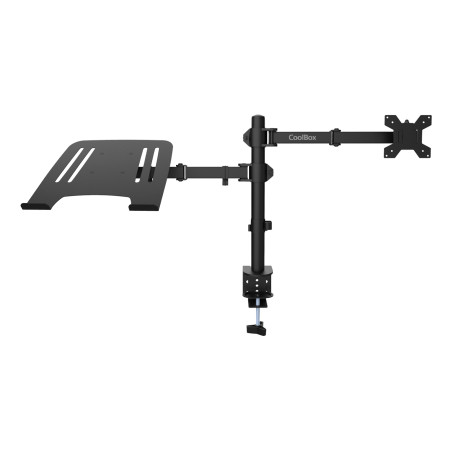 CoolBox COO-SOP-MP01 Soporte de dos brazos para monitor y portátil MP01, Abrazadera, 16 kg, 81,3 cm (32"), 100 x 100 mm,
