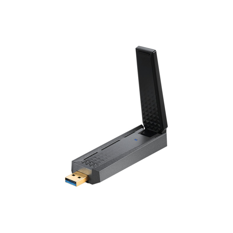 MSI AX1800 WIFI USB ADAPTER AX1800 WiFi USB Adapter, Inalámbrico, USB, WLAN, Wi-Fi 6 (802.11ax), 1201 Mbit/s, Negro