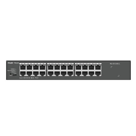 Ruijie Networks RG-ES124G-L RG-ES124G-L, No administrado, L2, Gigabit Ethernet (10/100/1000), Bidireccional completo (Full