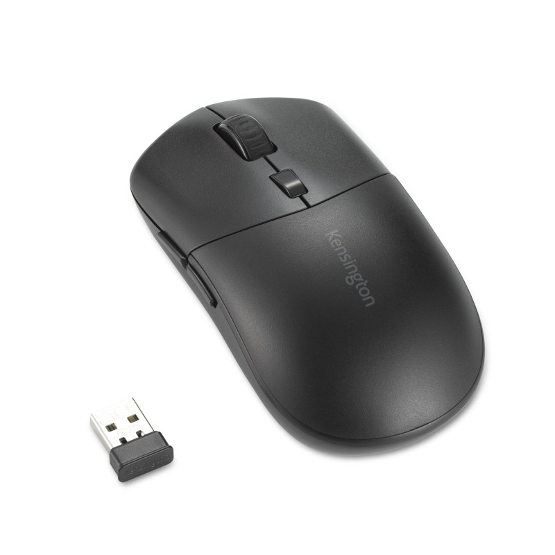 Kensington K75507EU Ratón recargable MY430 EQ, RF Wireless + Bluetooth, 2400 DPI, Negro