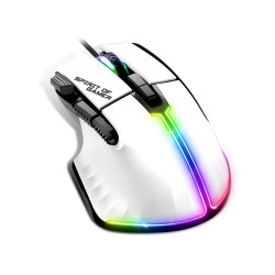 Spirit of Gamer S-PM5RGBWT PRO-M5 ARTIC, mano derecha, Óptico, USB tipo A, 12800 DPI, Blanco 2
