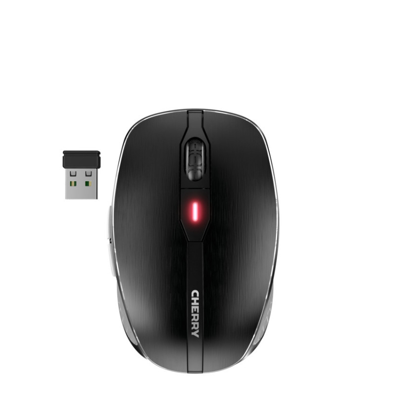 CHERRY JW-8100 MW 8C ADVANCED, Ambidextro, Óptico, RF Wireless + Bluetooth, 3000 DPI, Negro, Gris