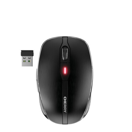 CHERRY JW-8100 MW 8C ADVANCED, Ambidextro, Óptico, RF Wireless + Bluetooth, 3000 DPI, Negro, Gris