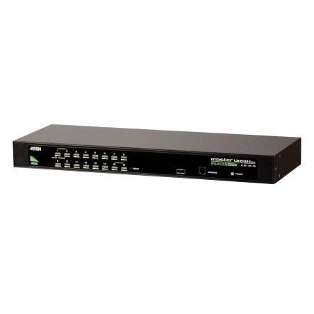 ATEN CS1316-AT-G Switch KVM VGA PS/2-USB de 16 puertos, 2048 x 1536 Pixeles, QXGA, Montaje en rack, 6,5 W, 1U, Negro