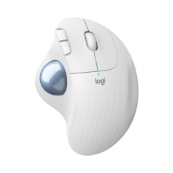 Logitech 910-005870 ERGO M575, mano derecha, Trackball, RF Wireless + Bluetooth, 2000 DPI, Blanco