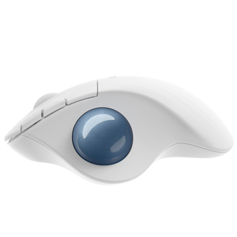 Logitech 910-005870 ERGO M575, mano derecha, Trackball, RF Wireless + Bluetooth, 2000 DPI, Blanco