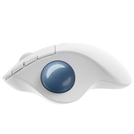 Logitech 910-005870 ERGO M575, mano derecha, Trackball, RF Wireless + Bluetooth, 2000 DPI, Blanco