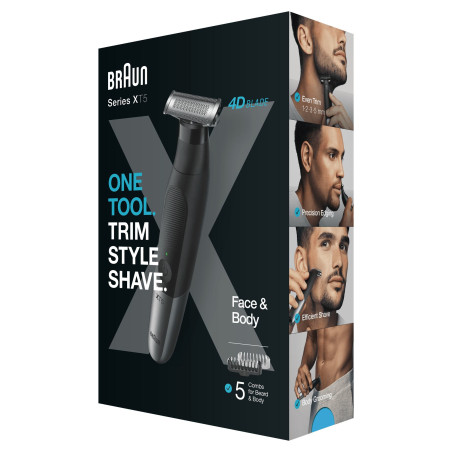 Braun 80712348 XT5100, Lavable, Batería, Negro, Gris