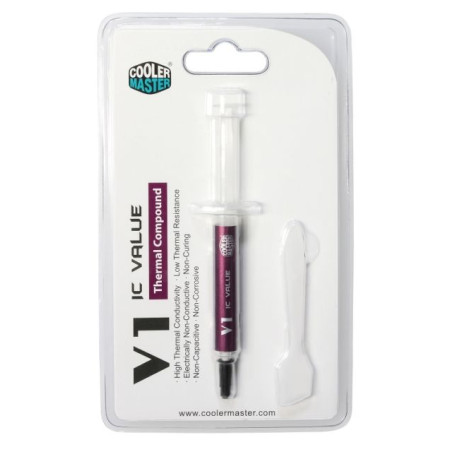 Cooler Master RG-ICV1-TW20-R1 IC Value V1, 1,85 W/m·K, 2,5 g/cm³, Blanco, 2 ml, 8 g, 1 pieza(s)