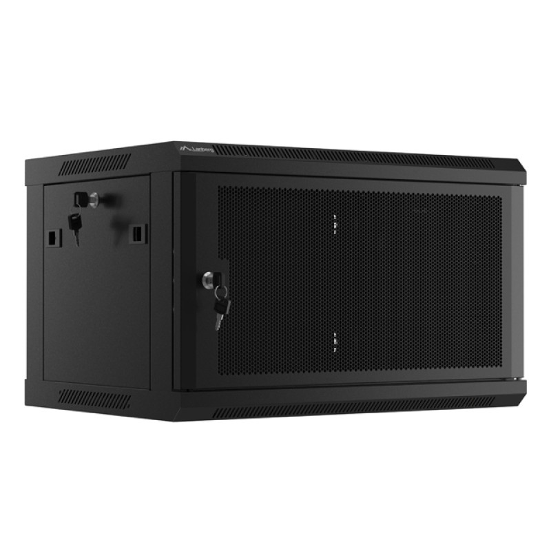 Lanberg WF01-6406-23B WF01-6406-23B, Bastidor de pared, 6U, 60 kg, Bloqueo del teclado, Rieles de rack, 14 kg