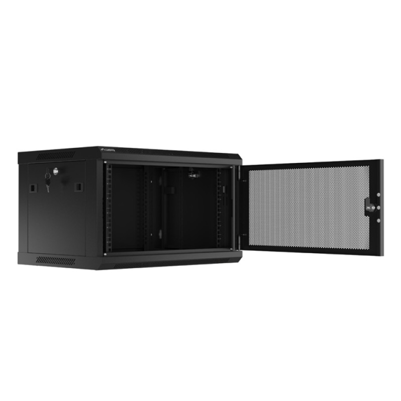 Lanberg WF01-6406-23B WF01-6406-23B, Bastidor de pared, 6U, 60 kg, Bloqueo del teclado, Rieles de rack, 14 kg