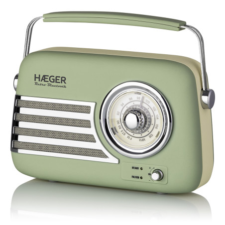 Haeger RB-GRE.001A RB-GRE.001A, Portátil, Analógica, FM, 87,5 - 108 MHz, 5 W, 65 dB