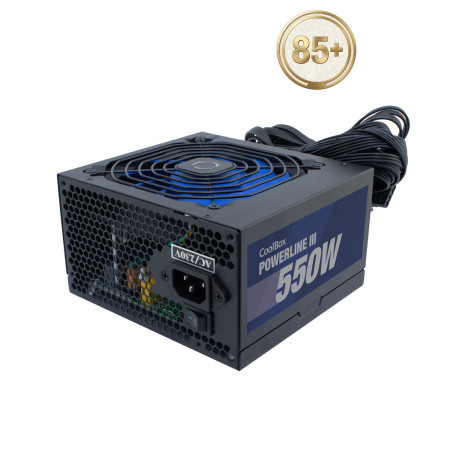 CoolBox COO-FAPW3-550 FUENTE DE ALIMENTACION ATX POWERLINE III 550W 85%EFI, 550 W, 207 - 253 V, Negro