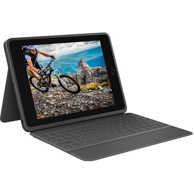 Logitech 920-009313 Rugged Folio, QWERTZ, Alemán, 1,8 cm, 1,2 mm, Apple, iPad (7.ª generación) iPad (8.ª generación) iPad