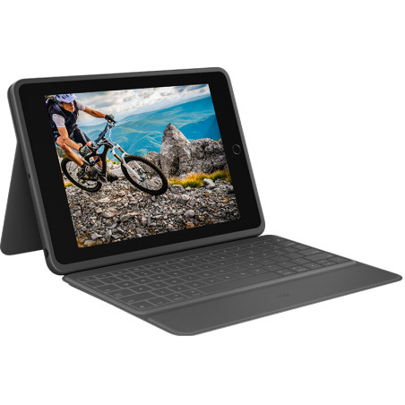 Logitech 920-009313 Rugged Folio, QWERTZ, Alemán, 1,8 cm, 1,2 mm, Apple, iPad (7.ª generación) iPad (8.ª generación) iPad