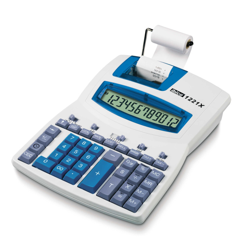 Rexel IB410055 Calculadora impresora semiprofesional Ibico 1221X, 245 mm, 344 mm, 344 mm
