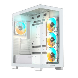 GIGABYTE GB-C500PI ST C500 PANORAMIC STEALTH, Midi Tower, PC, Blanco, ATX, Mini-ATX, Mini-ITX, Vidrio, Plástico, Acero, Juego