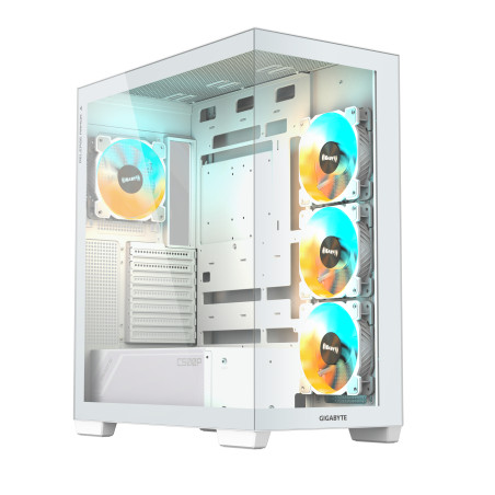 GIGABYTE GB-C500PI ST C500 PANORAMIC STEALTH, Midi Tower, PC, Blanco, ATX, Mini-ATX, Mini-ITX, Vidrio, Plástico, Acero, Juego