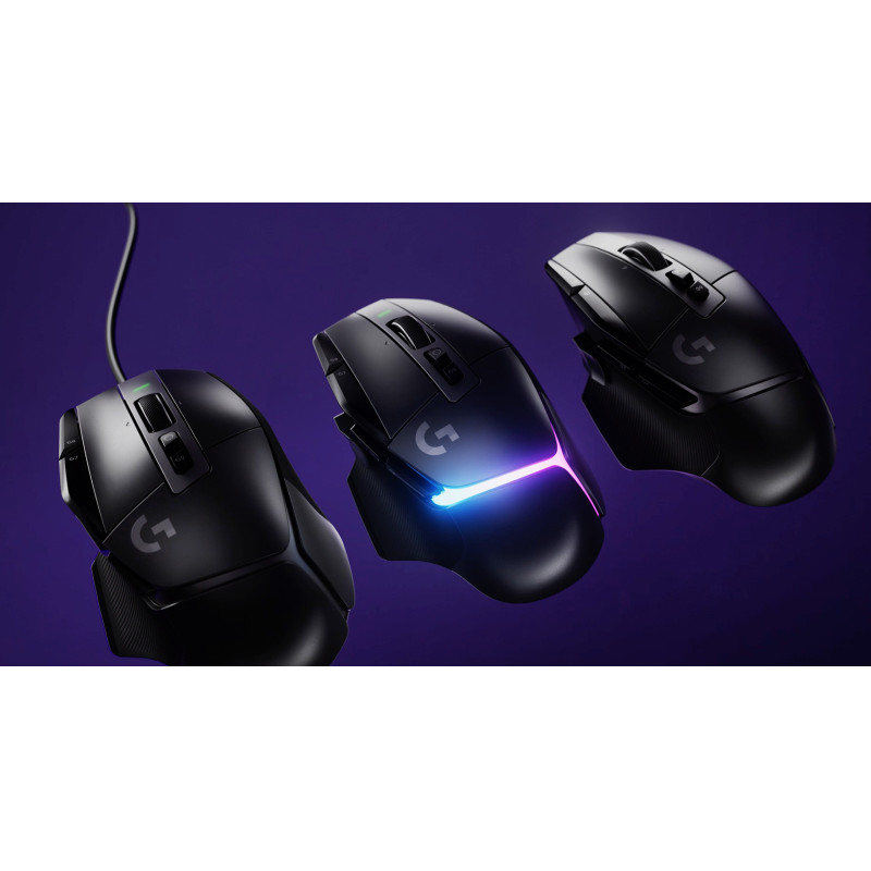 Logitech G 910-006180 G502 X LIGHTSPEED, mano derecha, Óptico, RF inalámbrico, 25600 DPI, Negro