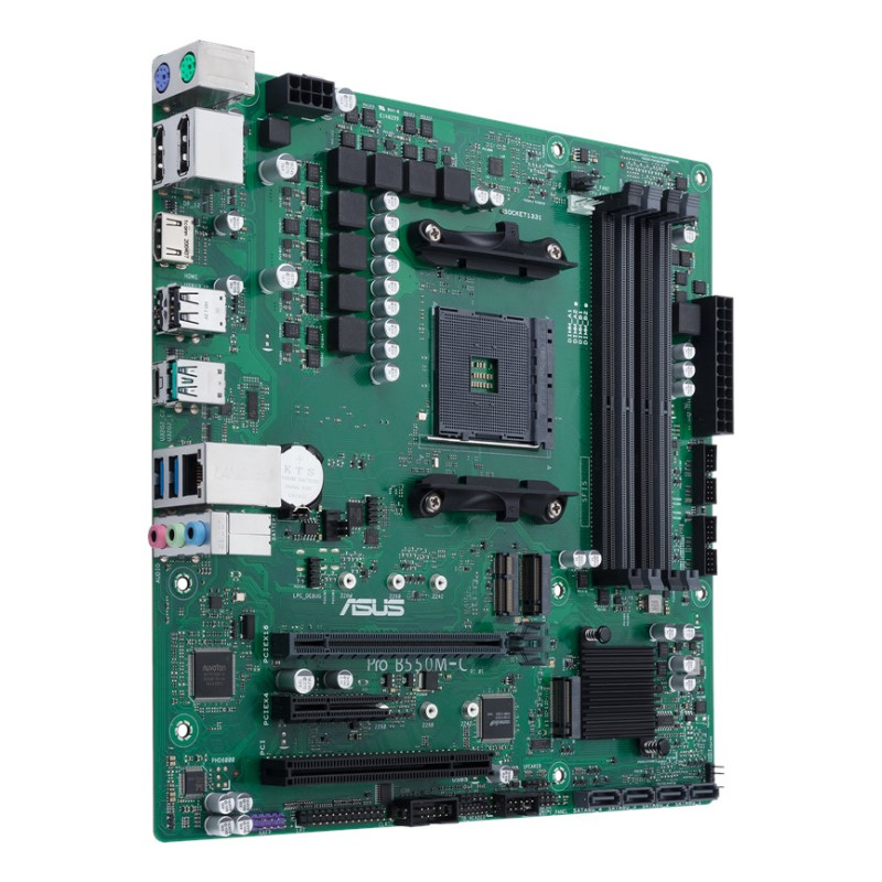 ASUS 90MB15Q0-M0EAYC PRO B550M-C/CSM, AMD, Zócalo AM4, AMD Athlon, AMD Ryzen 3000 Series, DDR4-SDRAM, 128 GB, DIMM