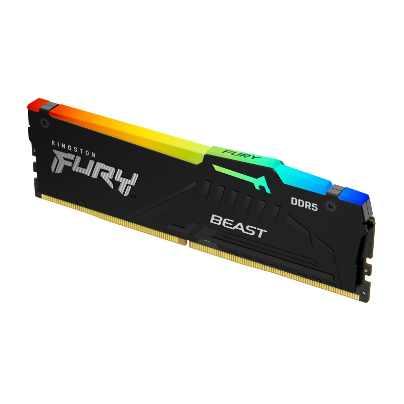 Kingston Technology KF552C40BBA-16 FURY Beast 16 GB 5200 MT/s DDR5 CL40 DIMM RGB, 16 GB, 1 x 16 GB, DDR5, 288-pin DIMM