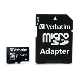 Verbatim 44082 Premium, 16 GB, MicroSDHC, Clase 10, 10 MB/s, 10 MB/s, Negro
