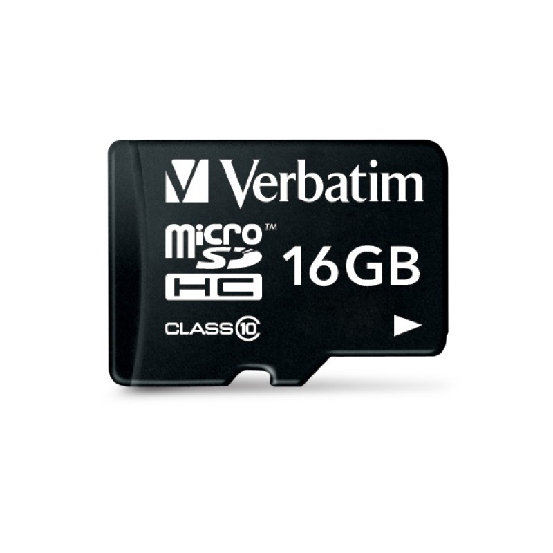 Verbatim 44082 Premium, 16 GB, MicroSDHC, Clase 10, 10 MB/s, 10 MB/s, Negro