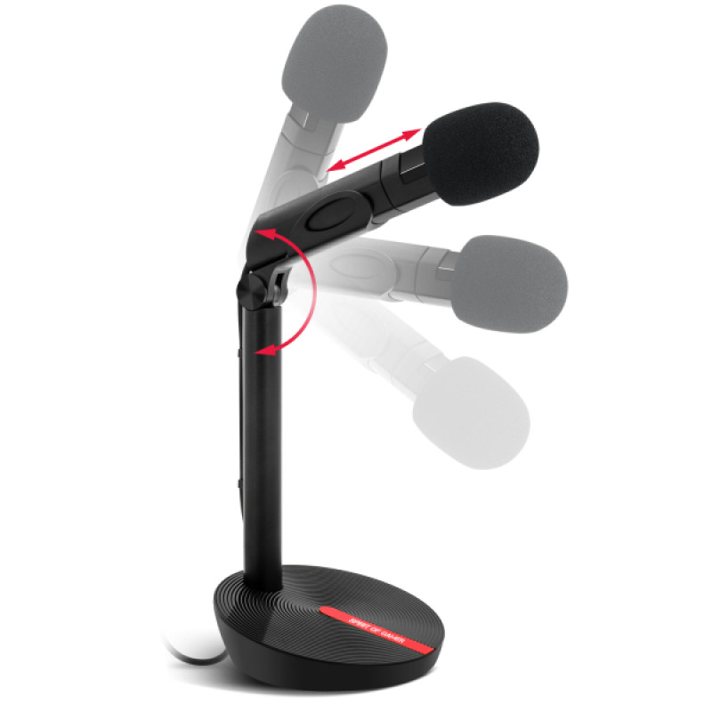 Spirit of Gamer MIC-EKO MIC-EKO, Micrófono para videoconsola, -58 dB, 70 - 10000 Hz, 2200 Ω, Omnidireccional, Alámbrico