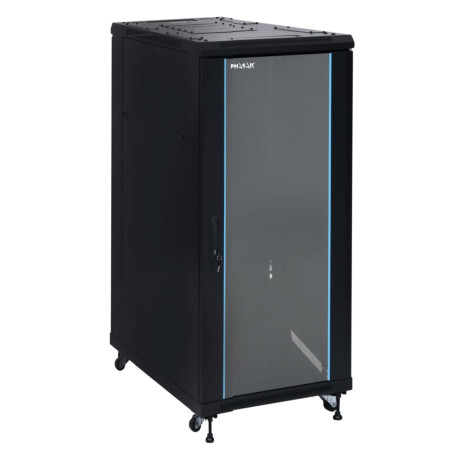 Phasak PHO 6627 Armario Rack PRO 19" 27U 600 x 600 negro con ventilación - PHO 6627 (desmontado), Rack o bastidor