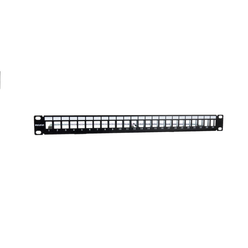 Phasak PA 3524 Panel frontal 19" RJ45 24P FTP Cat.6 Dual Block RJ45 - PA 3524, Montaje en bastidor, 1U, F/FTP (FFTP), RJ45 (no