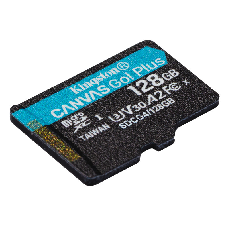 Kingston Technology SDCG4/128GBSP 128GB microSDXC Canvas Go Plus Gen4 200R A2 U3 Paquete individual sin ADP, 128 GB, MicroSD,