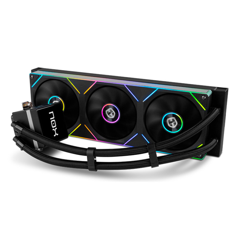 NOX NXHUMMERM360LCDBK Hummer M-360 LCD|Kit RL Magnético ARGB Negro, Sistema de refrigeración líquida todo en uno, 12 cm,