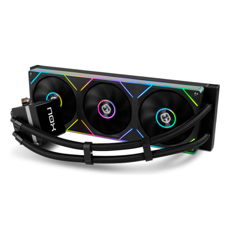 NOX NXHUMMERM360LCDBK Hummer M-360 LCD|Kit RL Magnético ARGB Negro, Sistema de refrigeración líquida todo en uno, 12 cm,