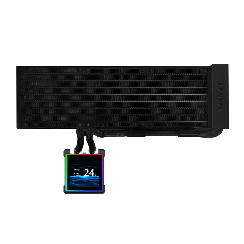 Lian Li GHS2LCDS36NB HydroShift II LCD-S 360 Fanless, Kit de refrigeración líquida, 1600 RPM, 3200 RPM, Negro