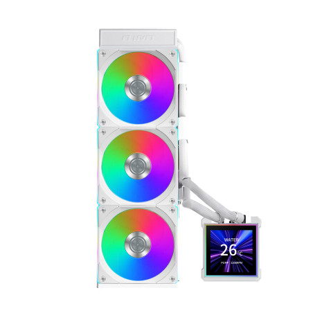Lian Li GHS2LCDS36CW HydroShift II LCD-S 360 CL, Kit de refrigeración líquida, 12 cm, 200 RPM, 2100 RPM, Blanco