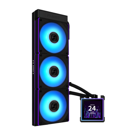 Lian Li GHS2LCDS36CB HydroShift II LCD-S 360 CL, Kit de refrigeración líquida, 12 cm, 200 RPM, 2100 RPM, Negro