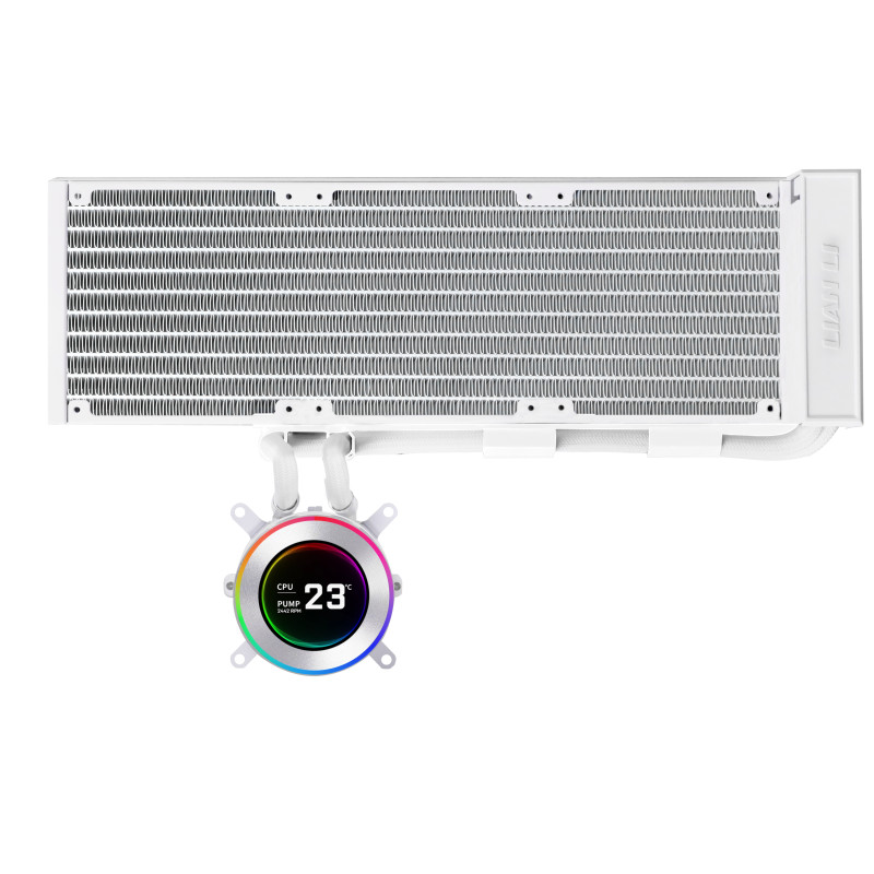 Lian Li GHS2LCD36W GA II Hydroshift II LCD-C 360N, Sistema de refrigeración líquida todo en uno, Blanco