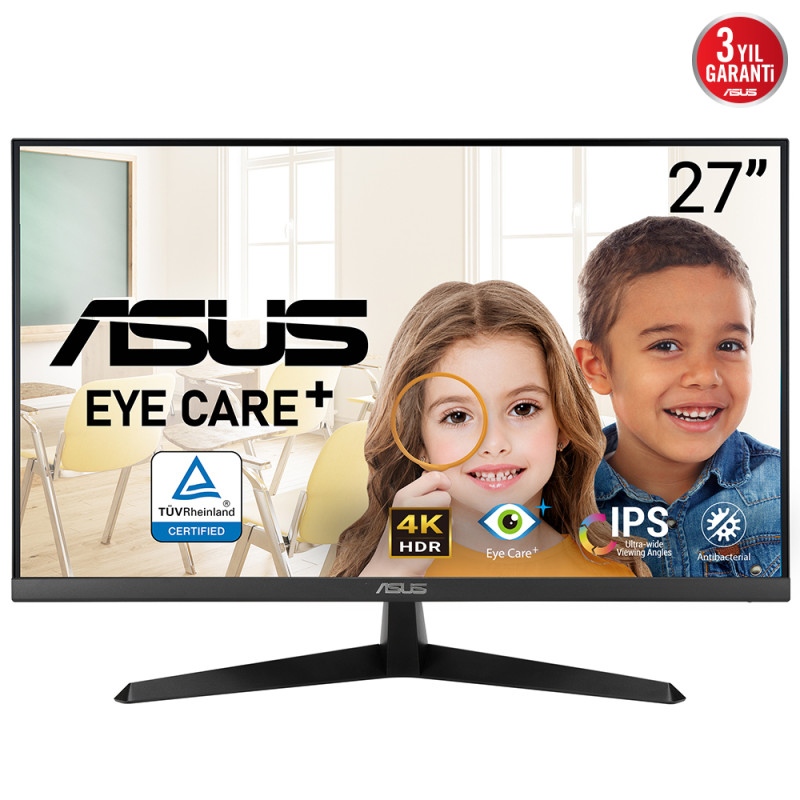 ASUS 90LM09U3-B01170 VY27UQ, 68,6 cm (27"), 3840 x 2160 Pixeles, 4K Ultra HD, LCD, 5 ms, Negro