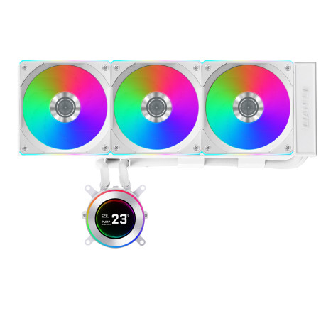 Lian Li GHS2LCD36RW GA II Hydroshift II LCD-C 360CL, Sistema de refrigeración líquida todo en uno, 12 cm, Blanco