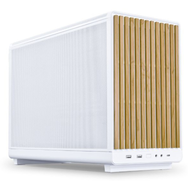 Lian Li A3-MATX-WD WHITE A3-mATX, Micro Torre, PC, Blanco, Madera, micro ATX, Micro-ITX, Acero, 16,5 cm