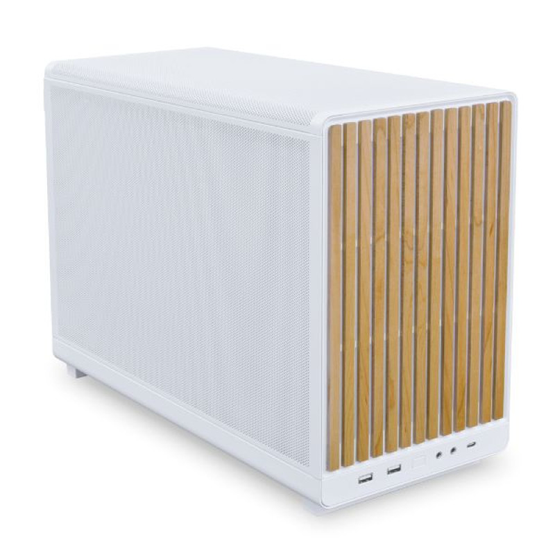 Lian Li A3-MATX-WD WHITE A3-mATX, Micro Torre, PC, Blanco, Madera, micro ATX, Micro-ITX, Acero, 16,5 cm