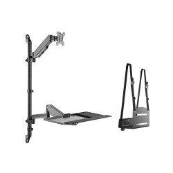 Equip 650170 Estación de trabajo mural con un solo monitor de 17"-32, 81,3 cm (32"), 8 kg, 100 x 100 mm, Ajustes de altura,