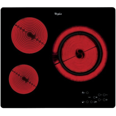 Whirlpool AKT 807/BF AKT 807/BF, Negro, Integrado, Cerámico, Vidrio y cerámica, 3 zona(s), 3 zona(s)