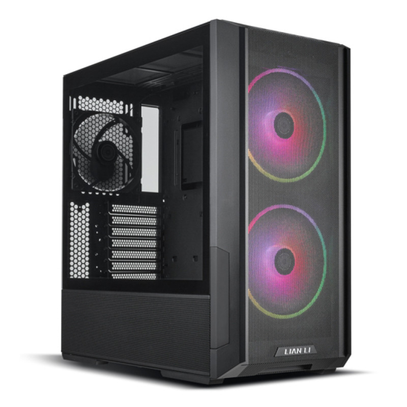 Lian Li LANCOOL 216R-X Lancool 216R-X, Midi Tower, PC, Negro, ATX, EATX, micro ATX, Mini-ITX, Acero, Vidrio templado, Multi