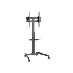 Equip 650607 Carro universal para TV de 32"-55, Negro, Panel plano, Carro multimedia, Plástico, Acero, 35 kg, 81,3 cm (32")