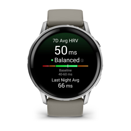 Garmin 010-03014-01 Venu 4, 3,56 cm (1.4"), AMOLED, Pantalla táctil, 8 GB, GPS (satélite), 38 g