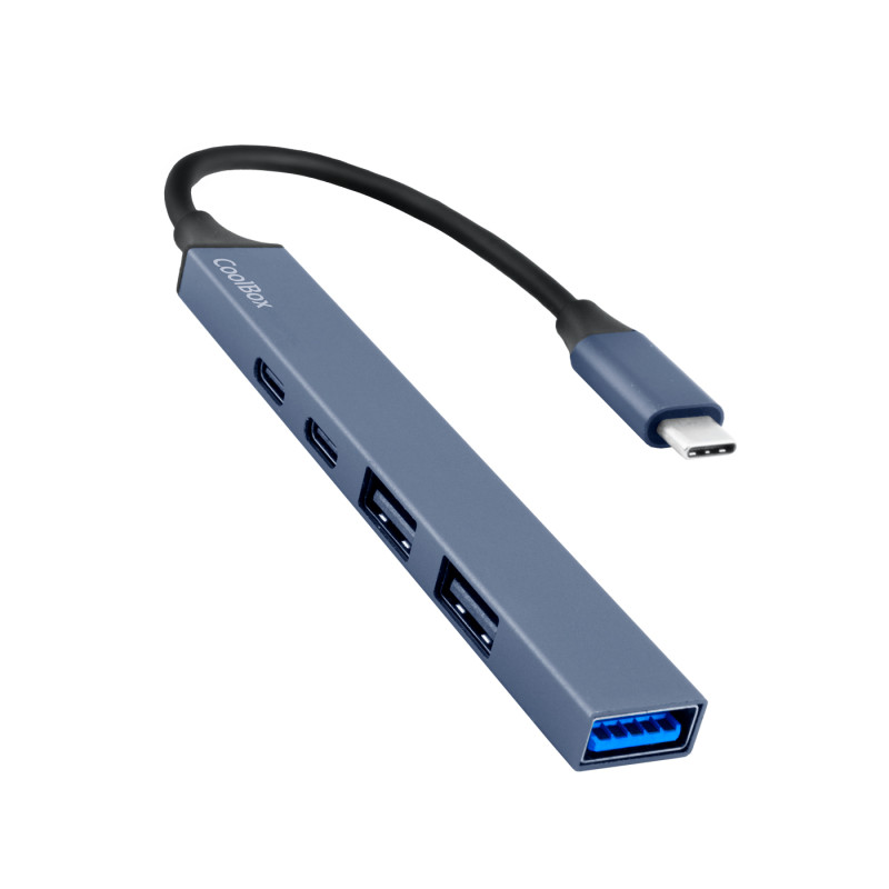 CoolBox COO-HUB5-C MINIDOCK 5 ALUMINIO USB-C + PD 100W/2X USB-A/1X USB-C/1X USB-A 3.2 GEN1